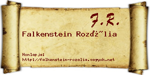Falkenstein Rozália névjegykártya